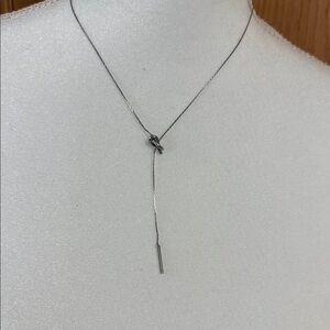 Elegant Silver Knot Necklace